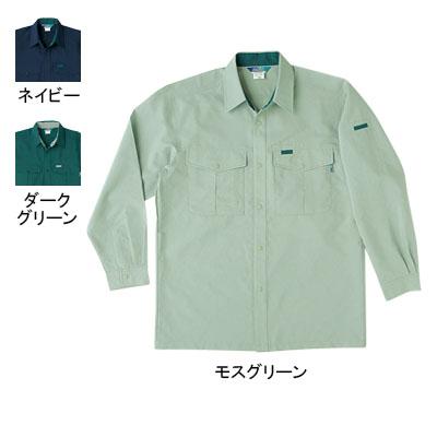 桑和 915 長袖シャツ 制電性素材 ポリエステル90％・綿10％（表：ポリエステル100％、裏：綿100％）