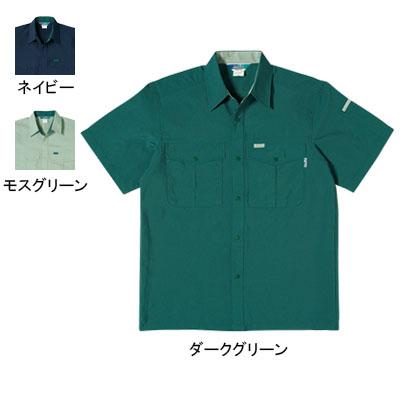 桑和 917 半袖シャツ 制電性素材 ポリエステル90％・綿10％（表：ポリエステル100％、裏：綿100％）