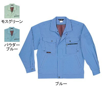 桑和 343 長袖ブルゾン 綿60％・ポリエステル40％ ストレッチレベル1（伸縮率15％未満） 優れた吸汗性 ソフト加工