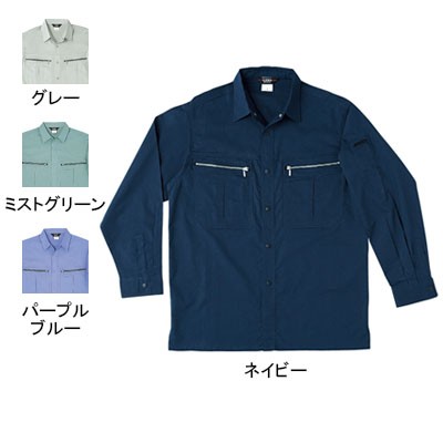 桑和 275 長袖シャツ ツーエース 綿70％・ポリエステル30％ ストレッチレベル2（伸縮率15～19％未満） 吸汗速乾 ソフト加工