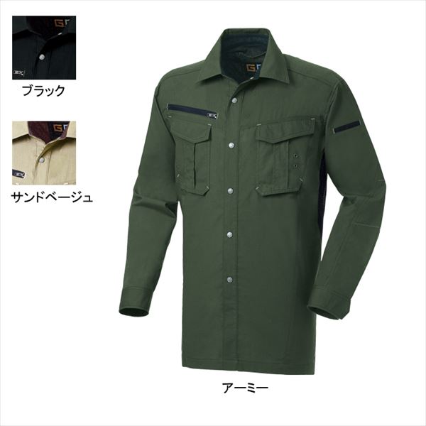 桑和 G.GROUND 815 長袖シャツ 綿55％・ポリエステル45％