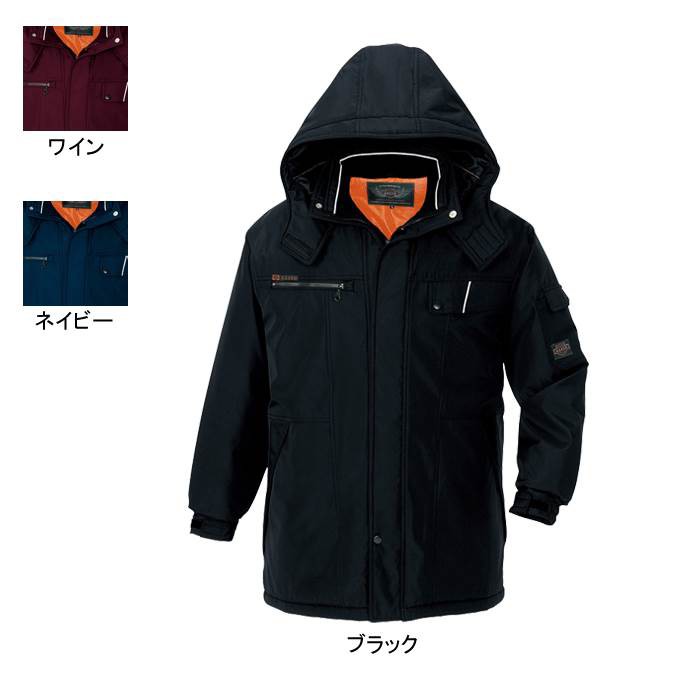 アイトス AZITO AZ-8560 防寒コート（男女兼用） 表地：240Tマイクロボンディング・平織り・ポリエステル100％ 中綿：ポリエステル100％ 裏地：メッシュ（肩裏） 反射材使用 防風