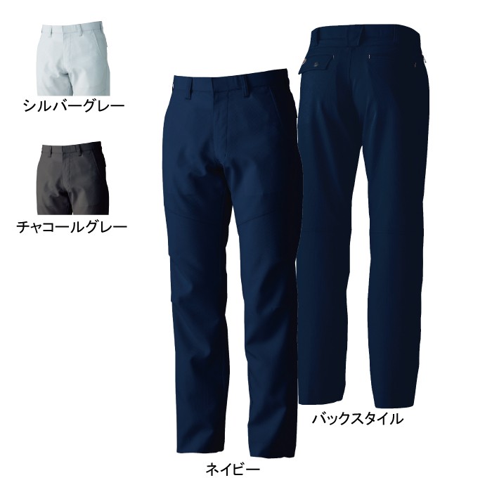 桑和 Absolute GEAR 7449 スラックス ポリエステル100％ ストレッチレベル1（伸縮率15％未満） 制電性素材 消臭 イージーケア