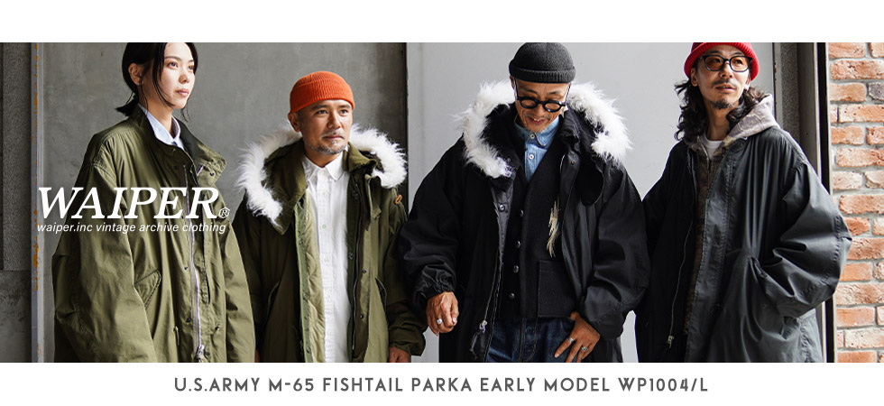 WAIPER.inc �ČR M-65 �t�B�b�V���e�[���p�[�J�[ PRIMALOFT���C�i�[ �t���Z�b�g �����^�yWP1004�z
