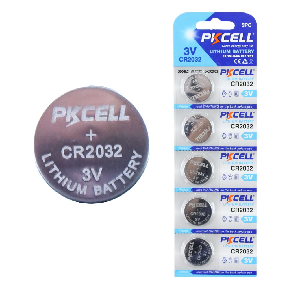 PKCELL BATTERY CR2032-5B 3.0V リチウム ボタン電池CR2032 5個パック