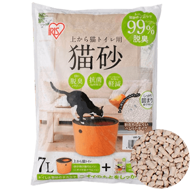 上から猫トイレ用猫砂 7L×3袋