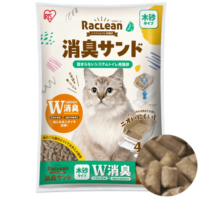 ラクリーン消臭サンド 木砂大きめ 　4.4L