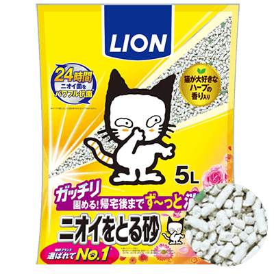 LION ニオイを取る砂 5Lフローラルソープの香り