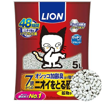 LION 7歳以上 ニオイを取る砂 5L 鉱物タイプ