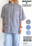 SEQUENZ �V�[�N�G���Y TP COMIC EMB STRIPE SHIRTS �X�k�[�s�[ ���b�y�� �X�g���C�v ���� �V���c I-25570942