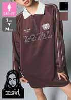�y X-girl �G�b�N�X�K�[�� �z HALF ZIP JERSEY DRESS �n�[�t�W�b�v �W���[�W �����s�[�X 105253041002