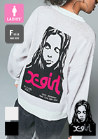�u X-girl �G�b�N�X�K�[�� �v FACE JACQUARD KNIT TOP �t�F�C�X �W���K�[�h �j�b�g �g�b�v 105254015015