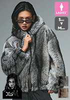 �u X-girl �G�b�N�X�K�[�� �v LOGO PATCHED FAUX FUR HOODED JACKET ���S �p�b�`�h �t�F�C�N �t�@�[ �t�[�f�b�h �W���P�b�g 105254021005