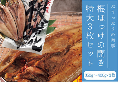 根ほっけ開き特大3枚セット