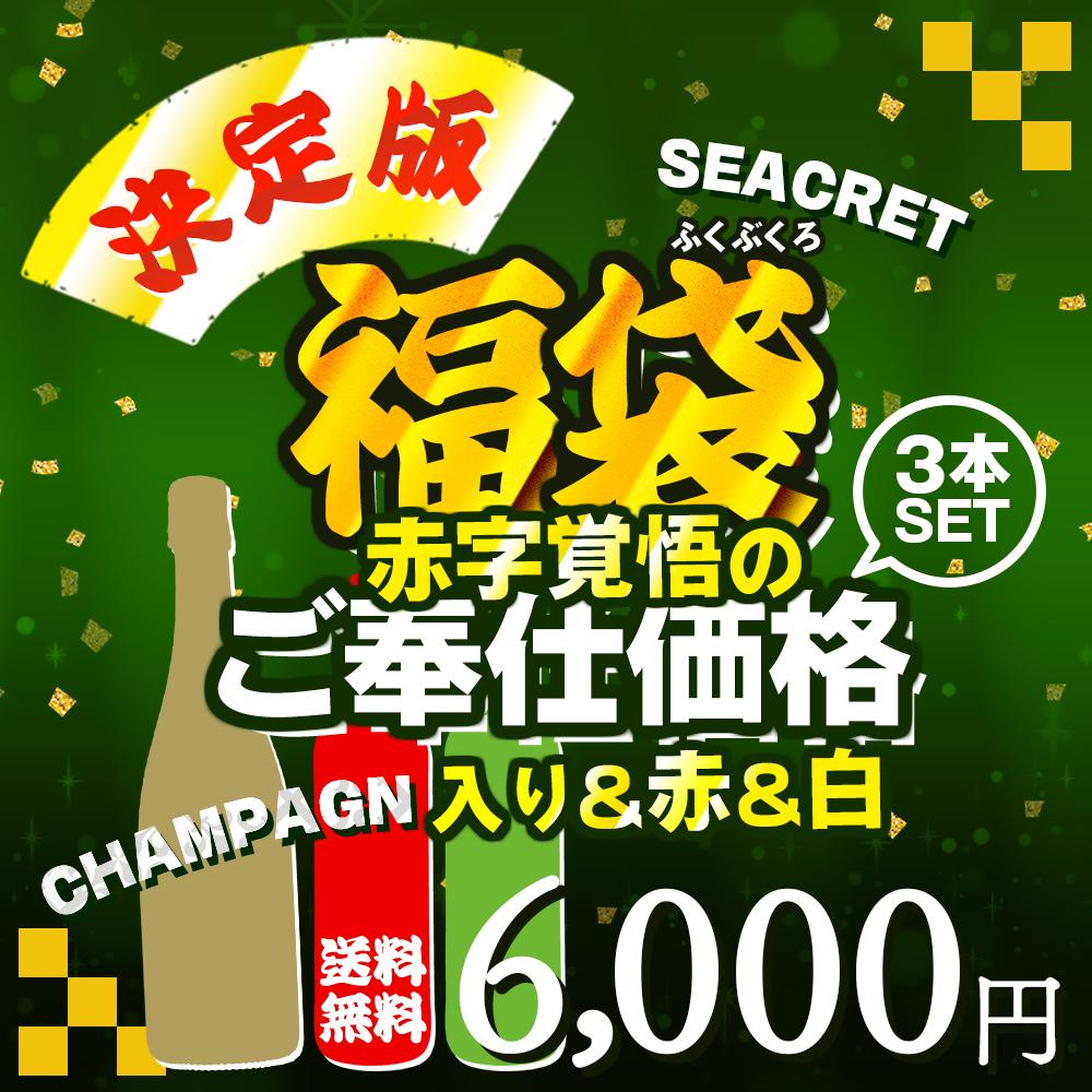 大満足のシャンパン入り赤白泡6本セット