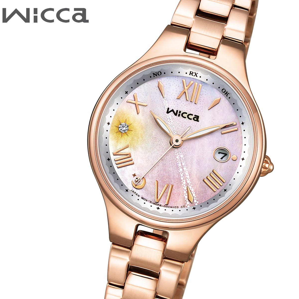 シチズン ウィッカ CITIZEN wicca ソーラーテック 電波時計 夏限定モデル 腕時計 レディース KS1-864-93