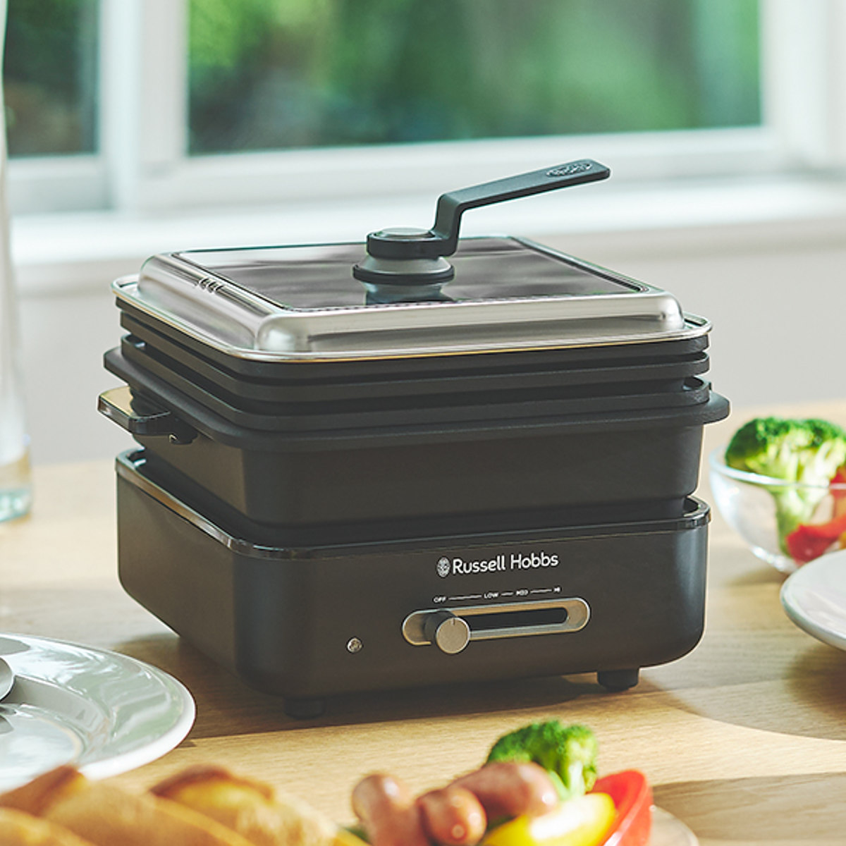 Russell Hobbs �z�b�g�v���[�g �L���[�r�b�N�z�b�g�v���[�g �R���p�N�g �K���X�W�t��