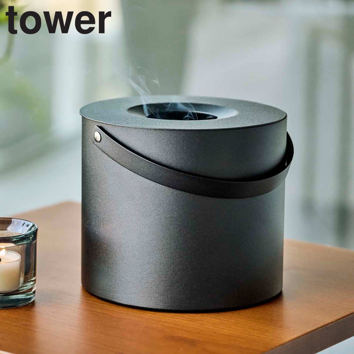 tower そのまま入れられる蚊取り線香収納ポット タワー 丸型