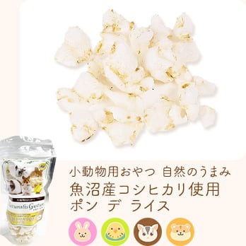 小動物用おやつ 自然のうまみ 魚沼産コシヒカリ使用 ポン デ ライス