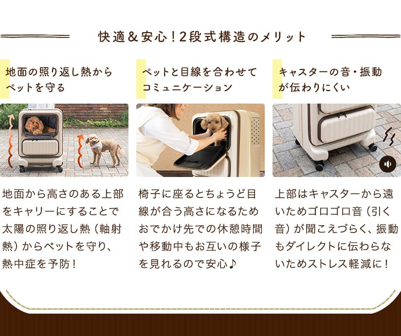 快適＆安心！2段式構造のメリット