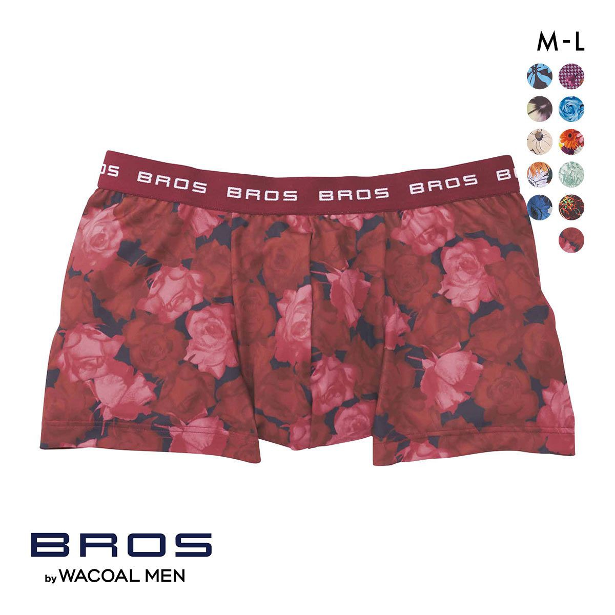 ブロス バイ ワコールメン BROS by WACOAL MEN  ハナコトバパンツ 花柄 ボクサーパンツ GT3220 メンズ 前とじ ノーマル丈