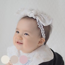 ヘアバンド Lien de famille エンブロイダリー 女の子 出産祝い ニューボーンフォト