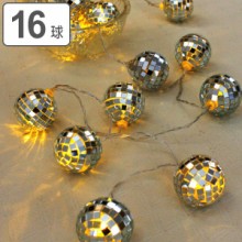ガーランド ライト 2WAY LEDフラッシュライト ミラーボール 16球