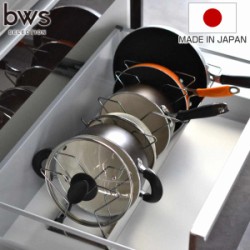 フライパンラック シンク下鍋・フライパン収納ラック bws SELECTION 幅37.5～65cm