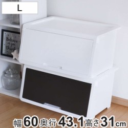 収納ケース フタ付き ロッキンポッド L 収納ボックス 前開き フラップボックス 日本製