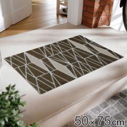 玄関マット 50×75cm 厚さ 6mm 屋内兼用 wash＋dry A Ampiezza brown