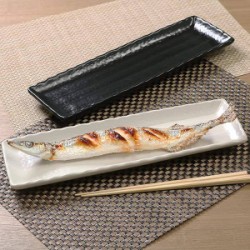 さんま皿 35cm 大 長角皿 角皿 粉引 皿 食器 和食器 陶器