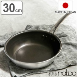 フライパン 30cm 深型 業務用 ステンレスハンドル シルクフライパン