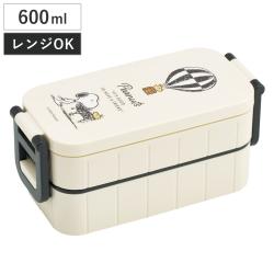 弁当箱 600ml 2段 抗菌タイトランチボックス スヌーピー バッジ