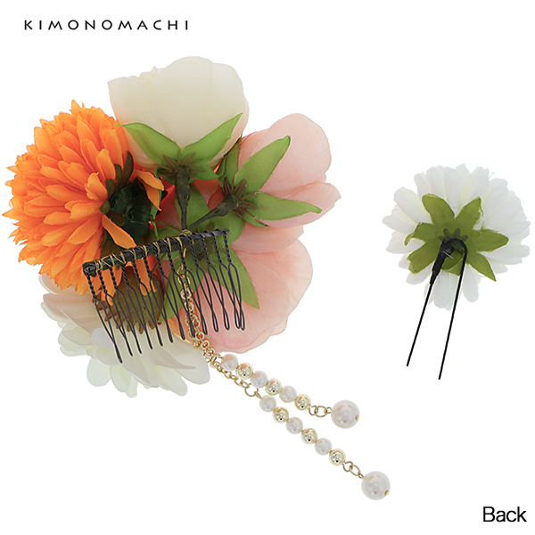 髪飾り2点セット 前撮り、成人式、結婚式の振袖に 華やか