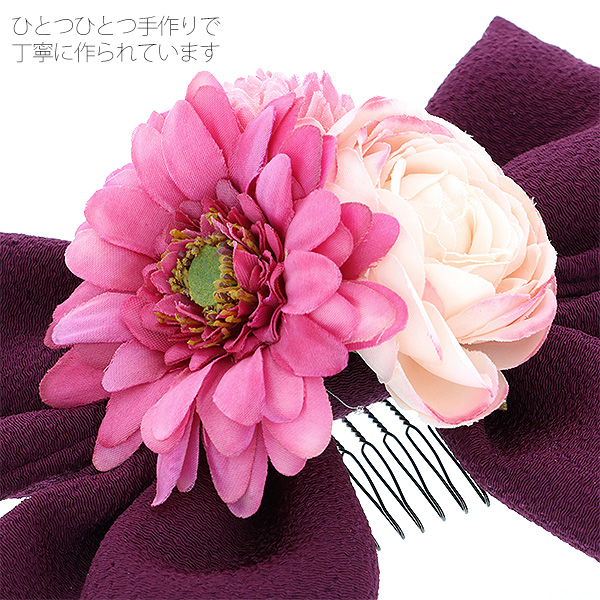髪飾り フラワーコーム 前撮り、成人式、結婚式の振袖に