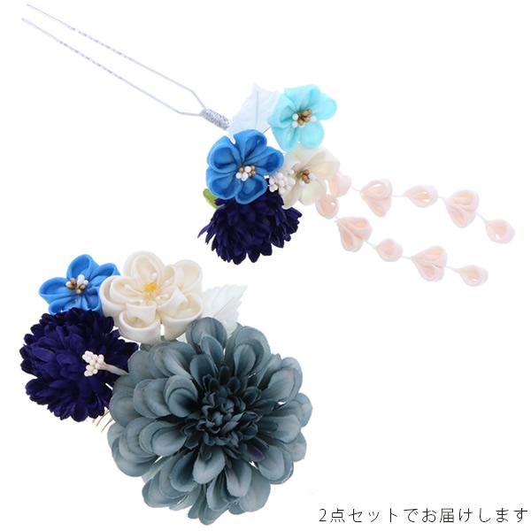 つまみ細工かんざし お花髪飾り コーム髪飾り