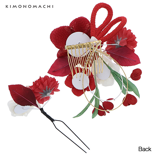 髪飾り2点セット 花かんざし 前撮り、成人式、結婚式の振袖に