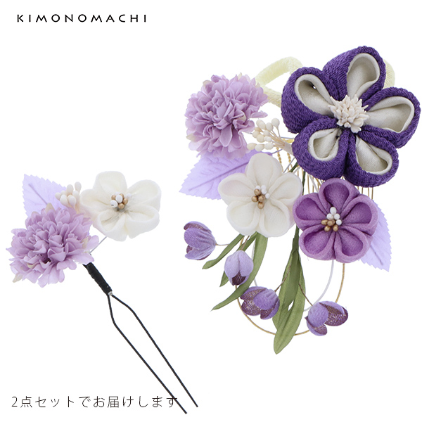 つまみ細工かんざし お花髪飾り コーム髪飾り