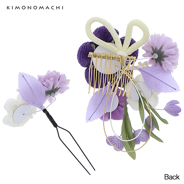 髪飾り2点セット 花かんざし 前撮り、成人式、結婚式の振袖に