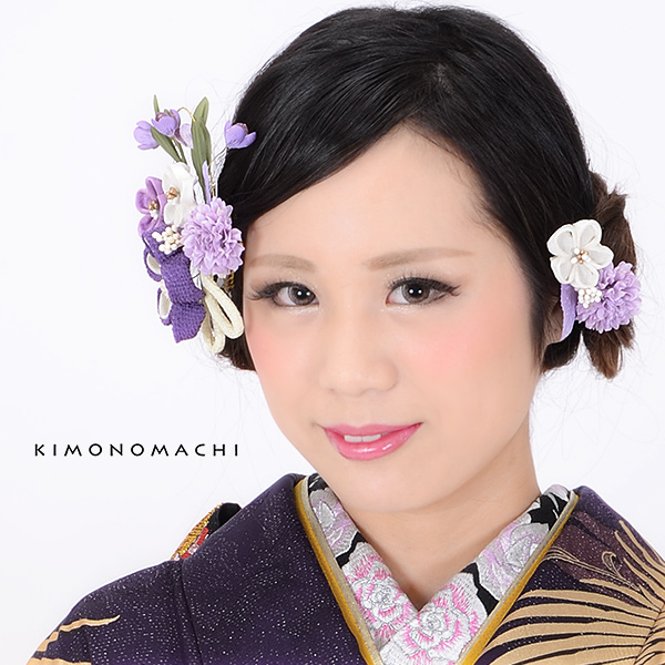 つまみ細工かんざし お花髪飾り コーム髪飾り