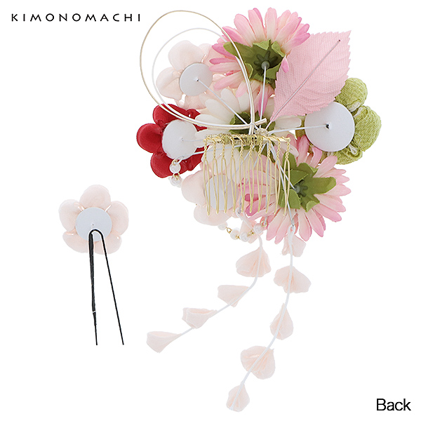 髪飾り2点セット 花かんざし 前撮り、成人式、結婚式の振袖に