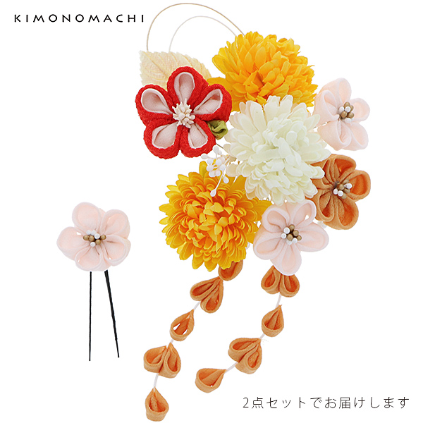 つまみ細工かんざし お花髪飾り コーム髪飾り