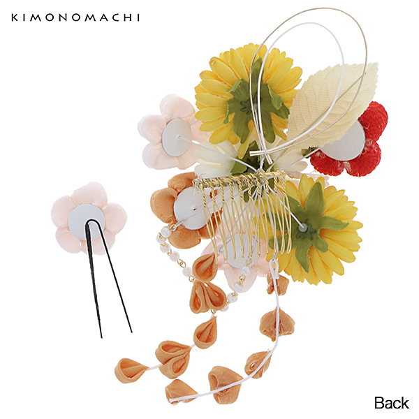 髪飾り2点セット 花かんざし 前撮り、成人式、結婚式の振袖に
