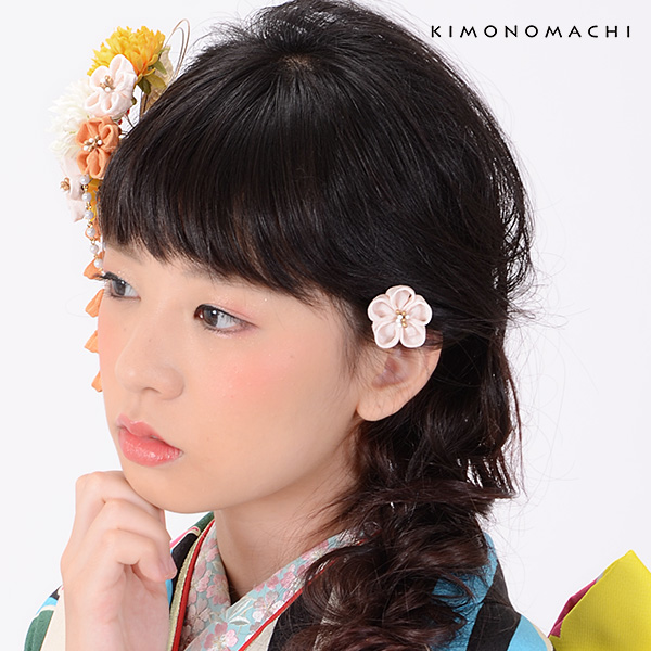 つまみ細工かんざし お花髪飾り コーム髪飾り