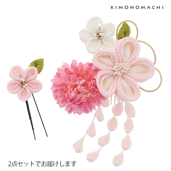 つまみ細工髪飾り お花髪飾り コーム髪飾り