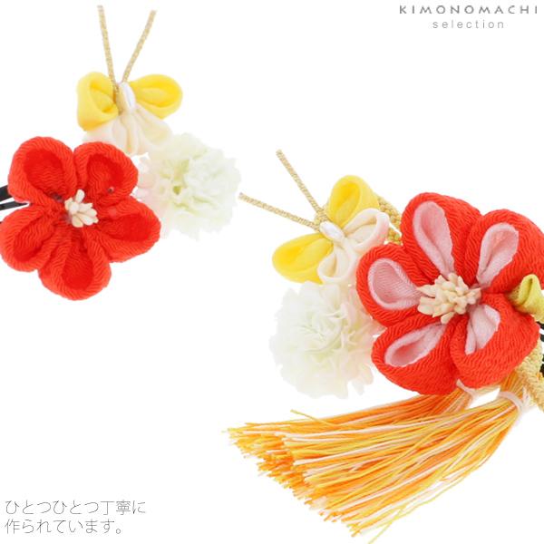 髪飾り2点セット 桃の節句、お正月にも つまみ細工