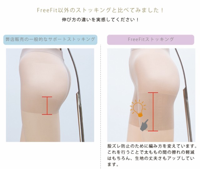 【工場直営】【大きいサイズ】日本製ゆったりパンスト3L 4L 5L 6L 7L 8L 【ストッキング】piedo FreeFit（フリーフィット）