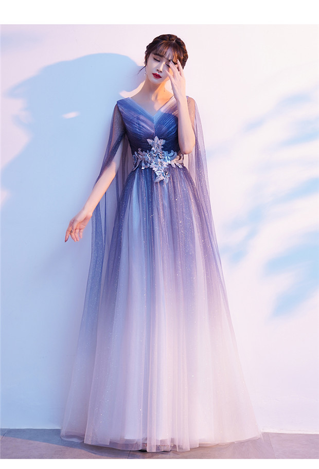 【レビュー投稿で+5%還元】パーティードレス ロングドレス 演奏会 パフスリーブ 透け感 キラキラ ネイビー グラデーション ドレス 成人式 同窓会 可愛い 大人 ad102c0_3.jpg