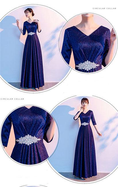 送料無料】パーティードレス イブニングドレス ロングドレス 五分袖