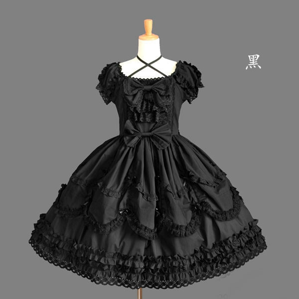 送料無料】ゴスロリ ワンピース ロリータ ゴシック コスプレ 全7色